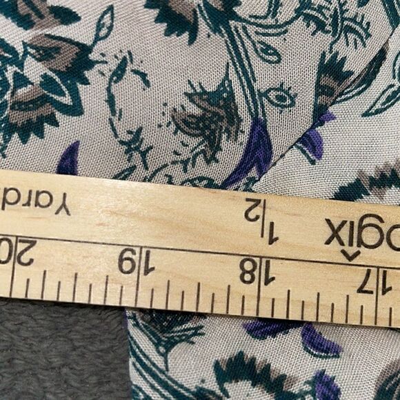 Brigitte Bailey Romper Womens size Small paisley Boho button Up Tassel Floral - Picture 9 of 14